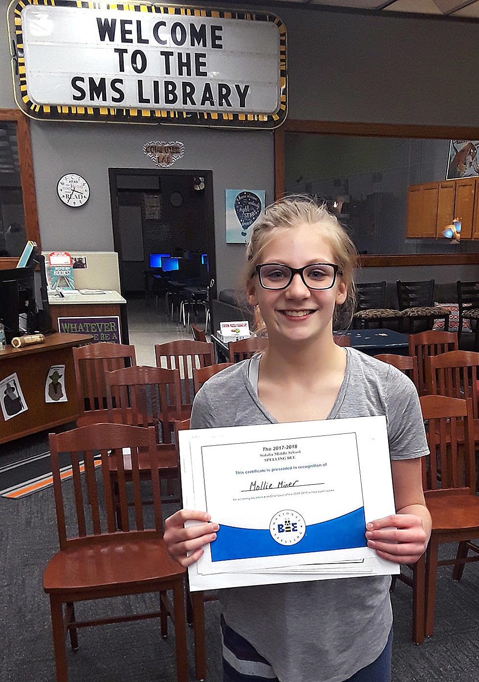 Sedalia Student Wins SMS Spelling Bee, Earns Trip to Nationals