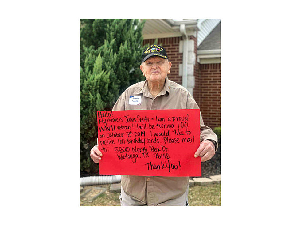 WWII Vet Wants Birthday Cards for His 100th Birthday 