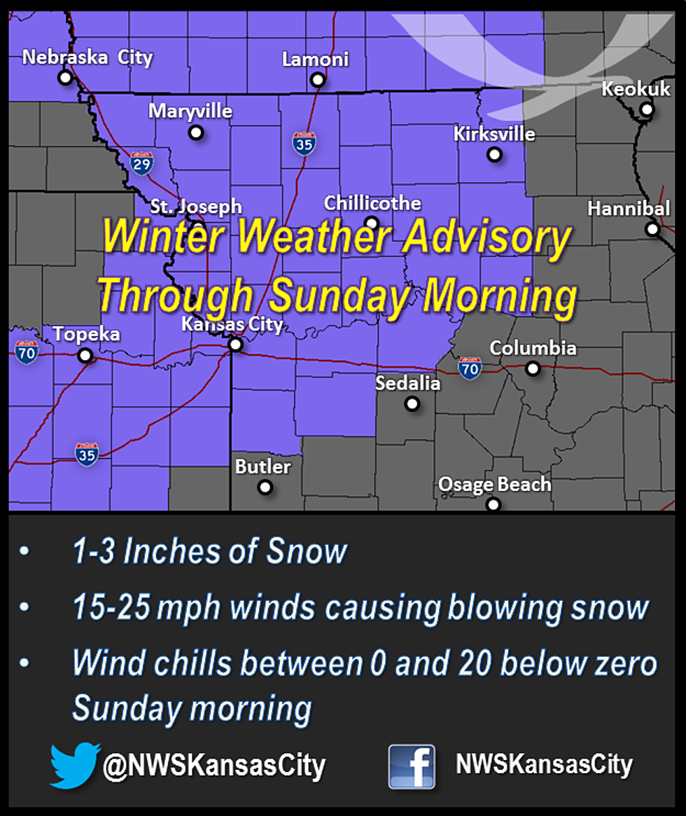 Winter Weather Advisory Through Sunday For Portions of Missouri