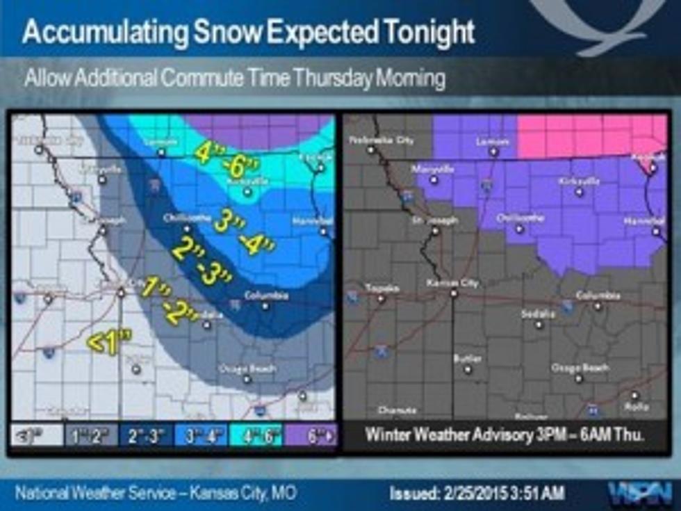 Snow Predicted For Area Tonight