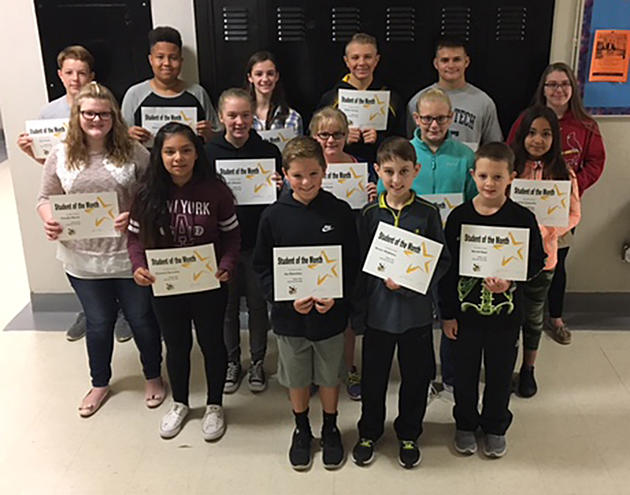 Smith-Cotton Junior High Names Students of Month for October