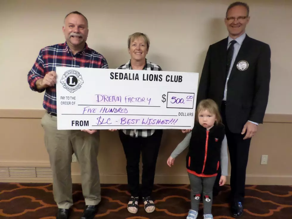 Sedalia Lions Club Donates to Dream Factory