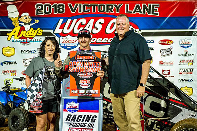 Carrick Scores First POWRi National Midget League Win at Lucas Oil Speedway