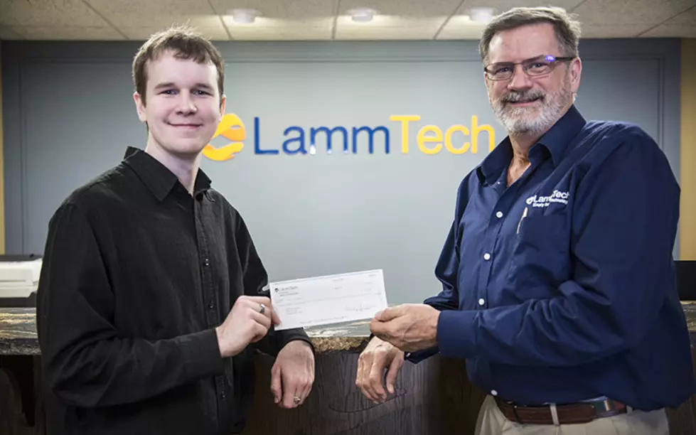 LammTech Presents Scholarship to SFCC Student Skyler Garrett