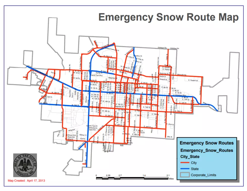 Snow Emergency Routes Activated for Sedalia