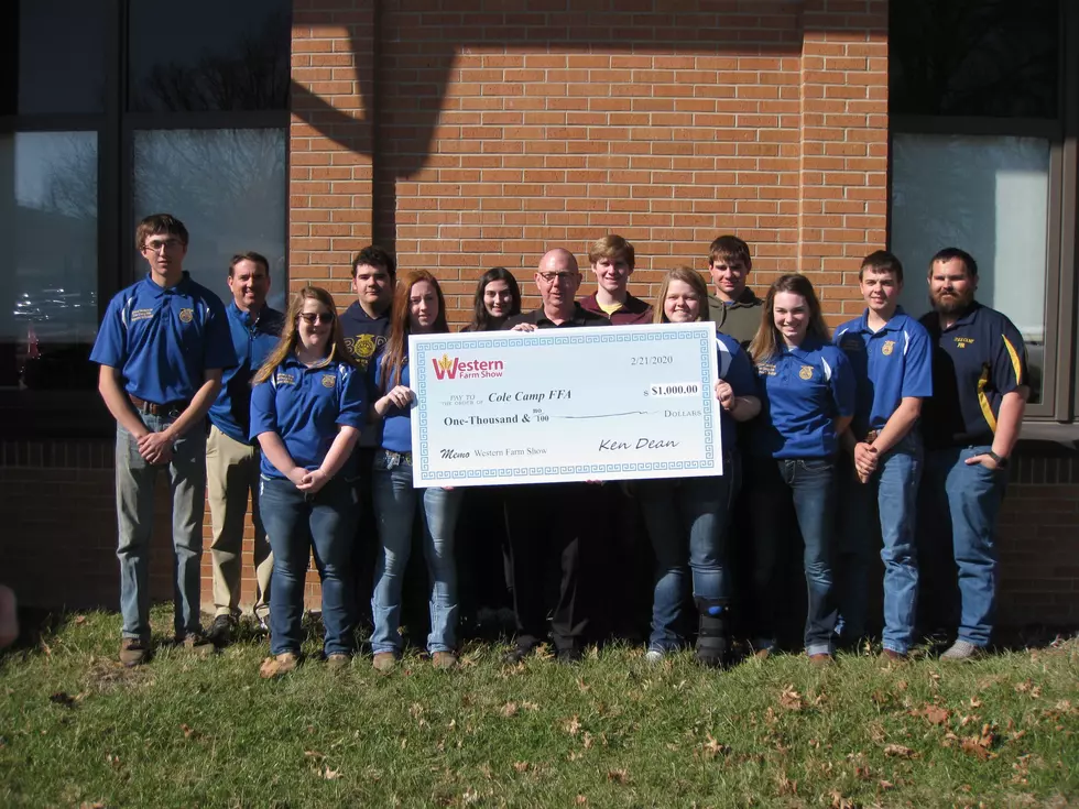 Cole Camp FFA Students Win $1,000 Prize in Western Farm Show Food Drive