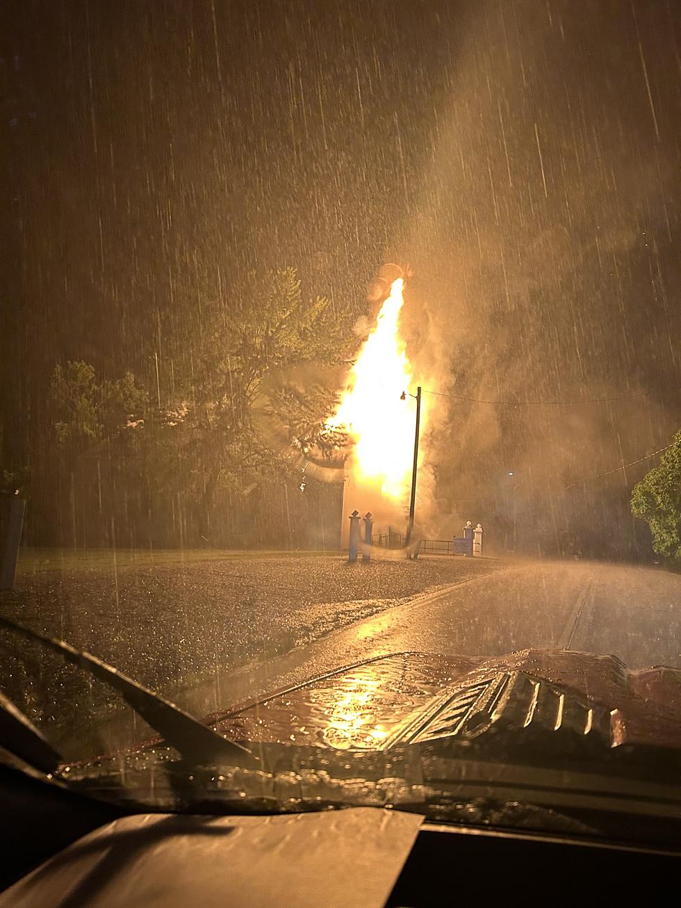 St. John Church at Bahner Destroyed by Fire From Bolt of Lightning