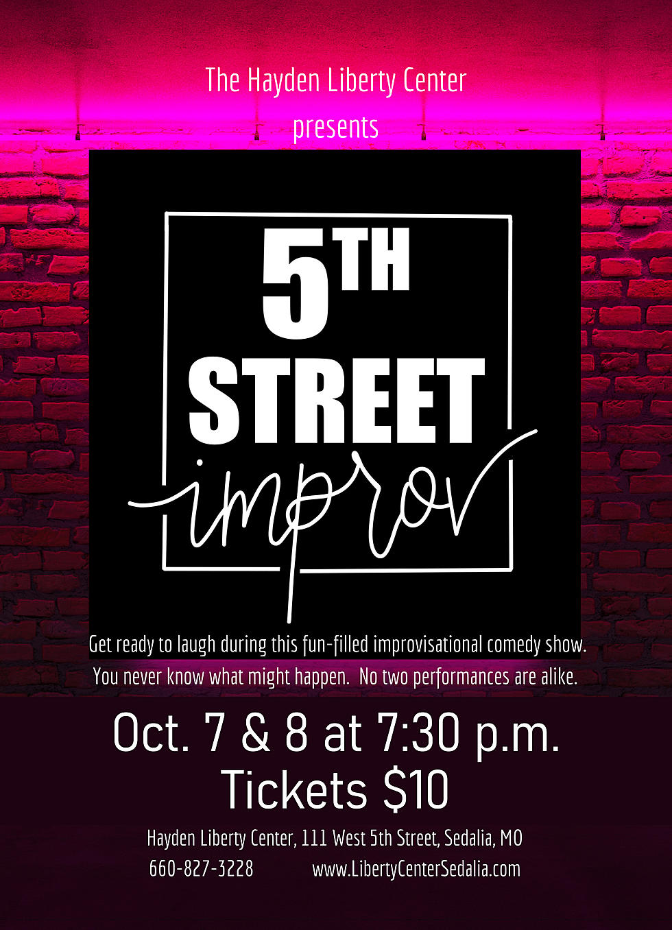 5th Street Improv Group Presents Two Shows This Weekend