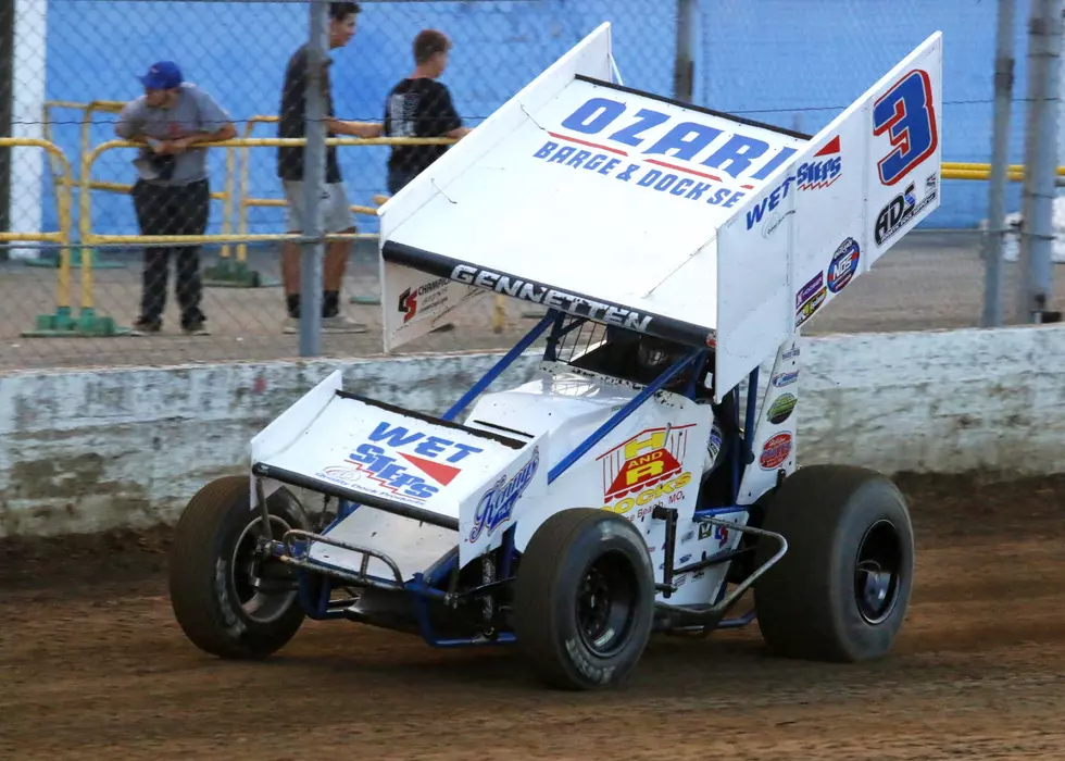 Gennetten Feature Winner in 410 Outlaw Sprint Car Race