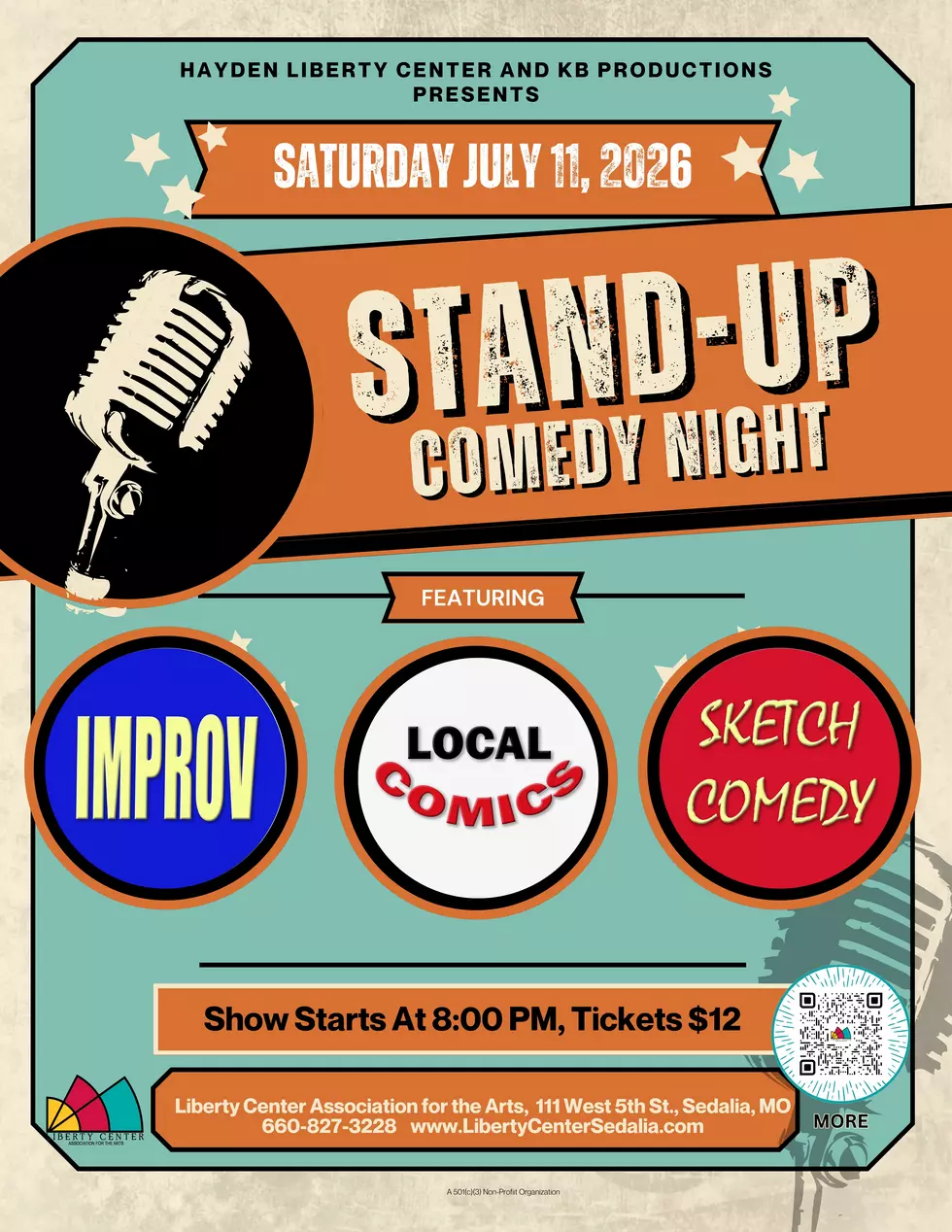 Stand Up Comedy Night to Feature Local Comics, Sketch Comedy & Improv