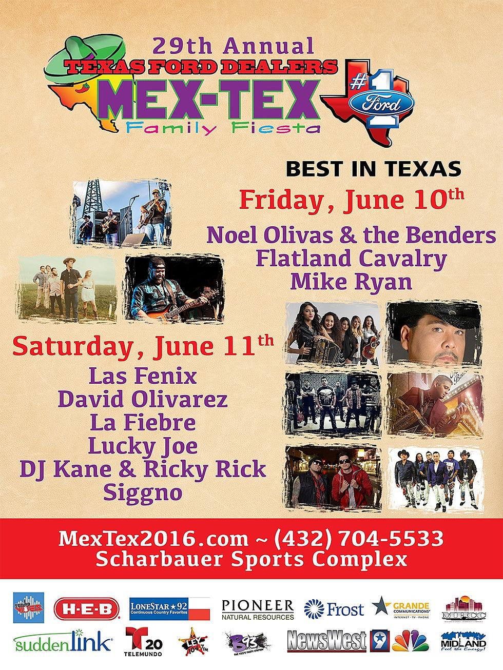 A Pair of Mex-Tex Tickets for Friday June 10th