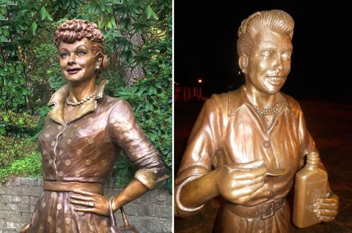 Scary Lucille Ball statue replaced in western New York 
