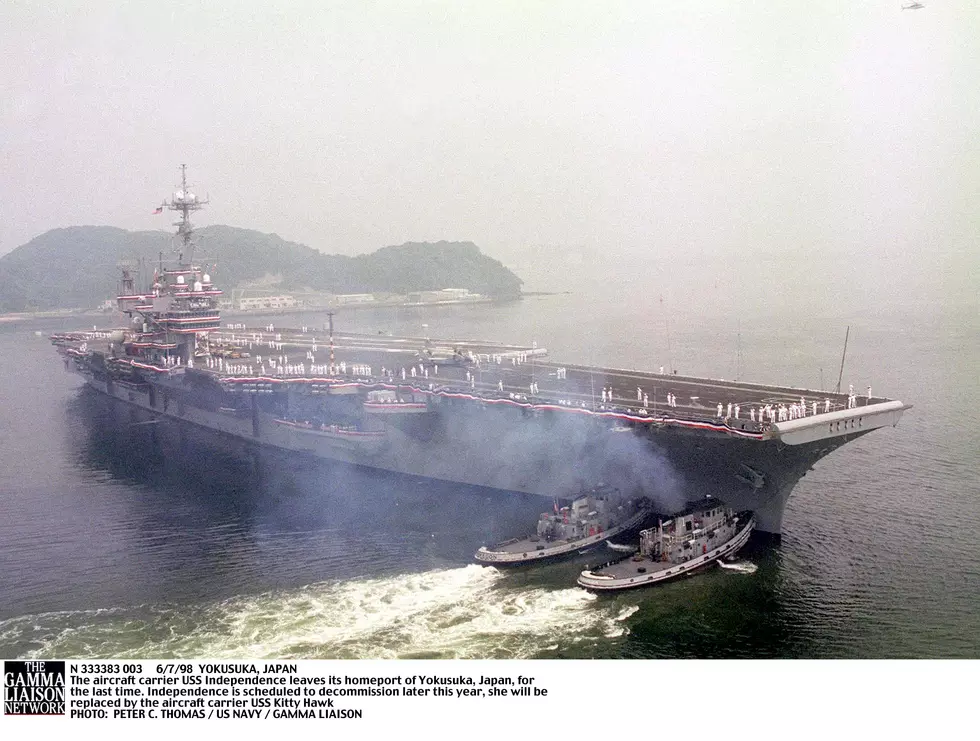 Decommissioned USS Independence Towed To Texas