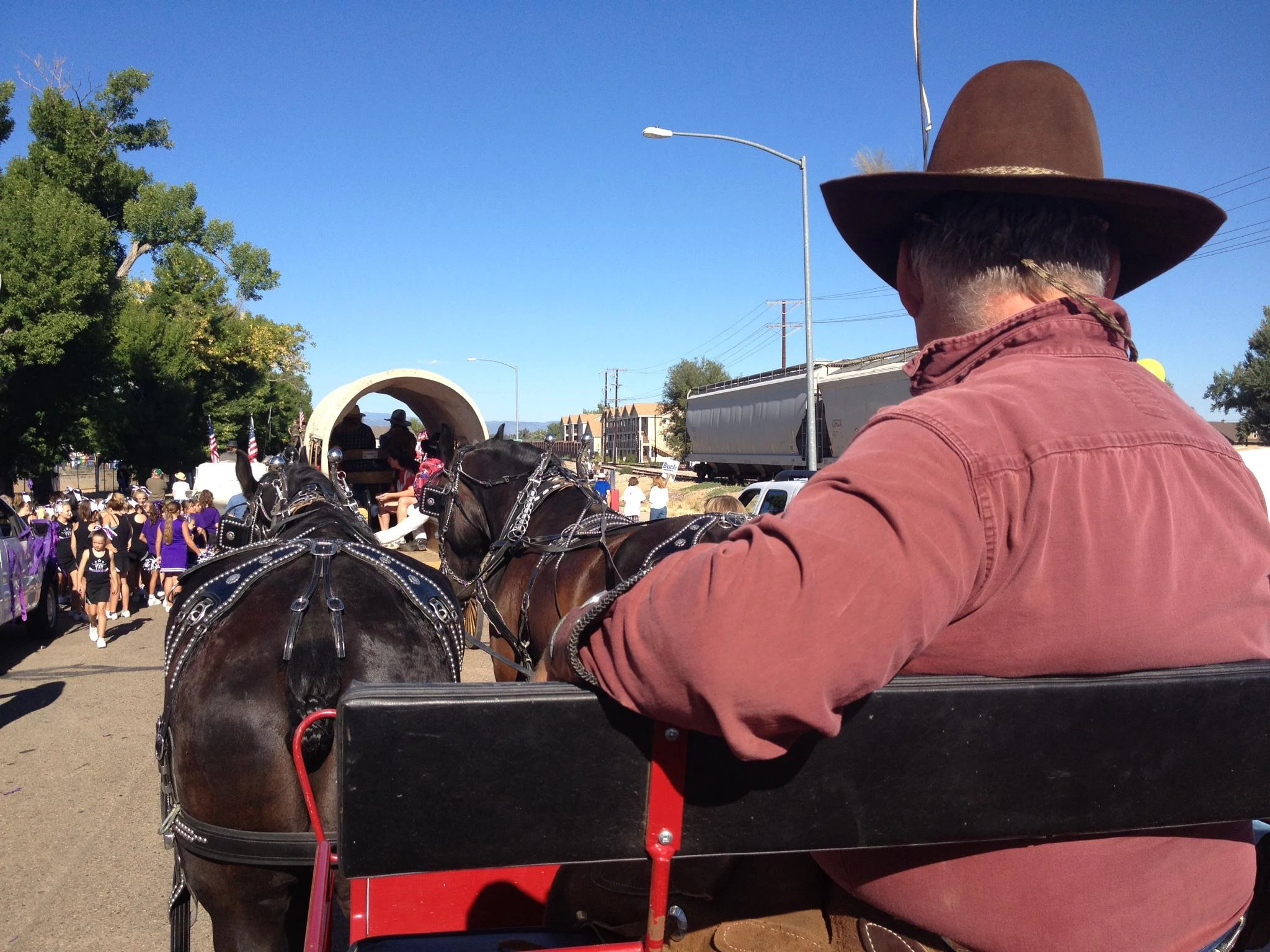 Good Morning Guys Pulled in Windsor Harvest Festival Parade By Two Giant Black Horses [PICTURES]