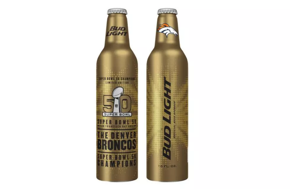 Bud Light Broncos Super Bowl 50 Aluminum Bottles Unveiled