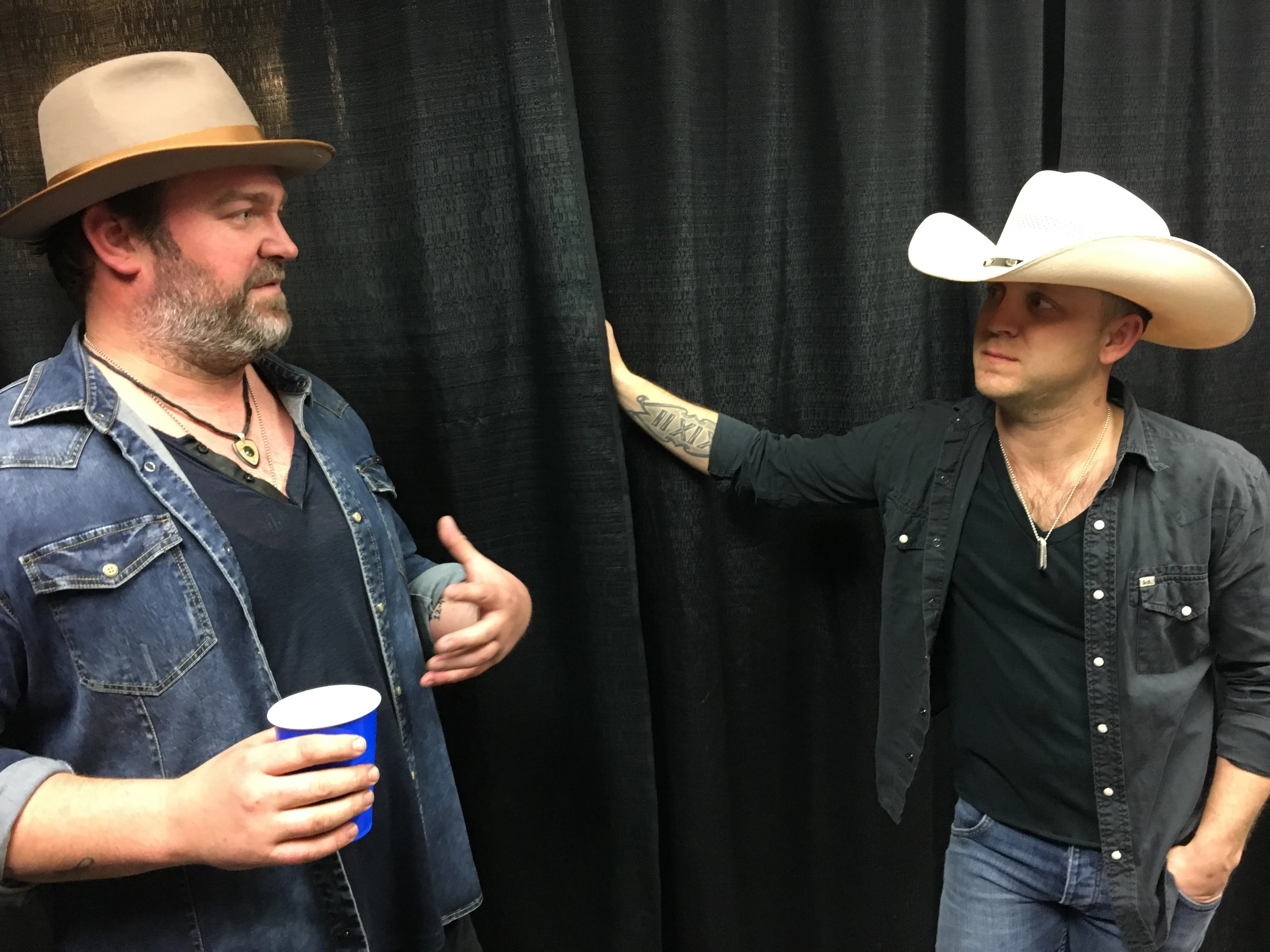 Lee Brice and Justin Moore Get Into Argument in Loveland