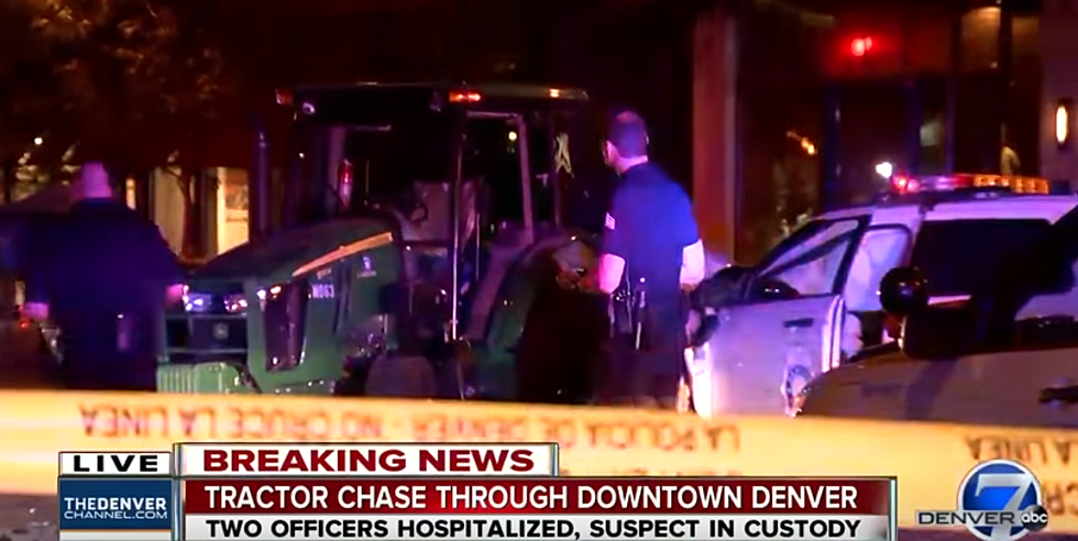 John Deere Tractor Leads Police on Pursuit Through Denver