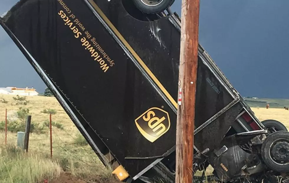 Colorado Tornado Puts UPS Truck UPS-ide Down Onto Its Hood