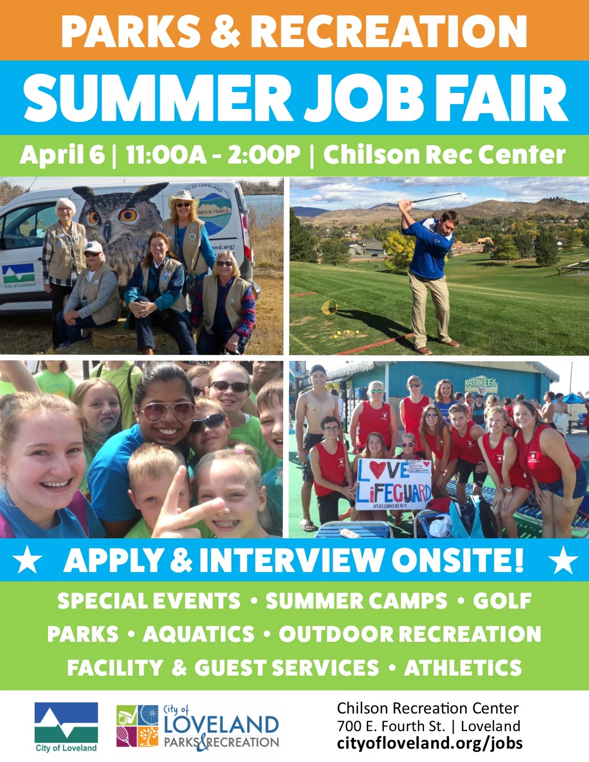 Loveland Parks And Recreation Summer Job Fair