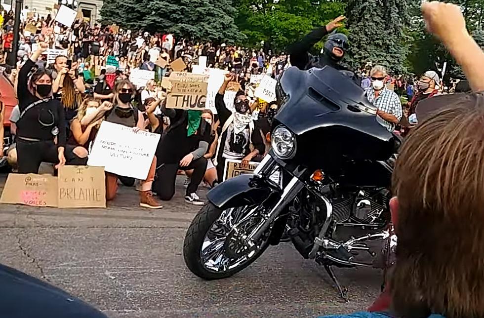 Batman Swoops into Denver Protest, Protest Stays Peaceful