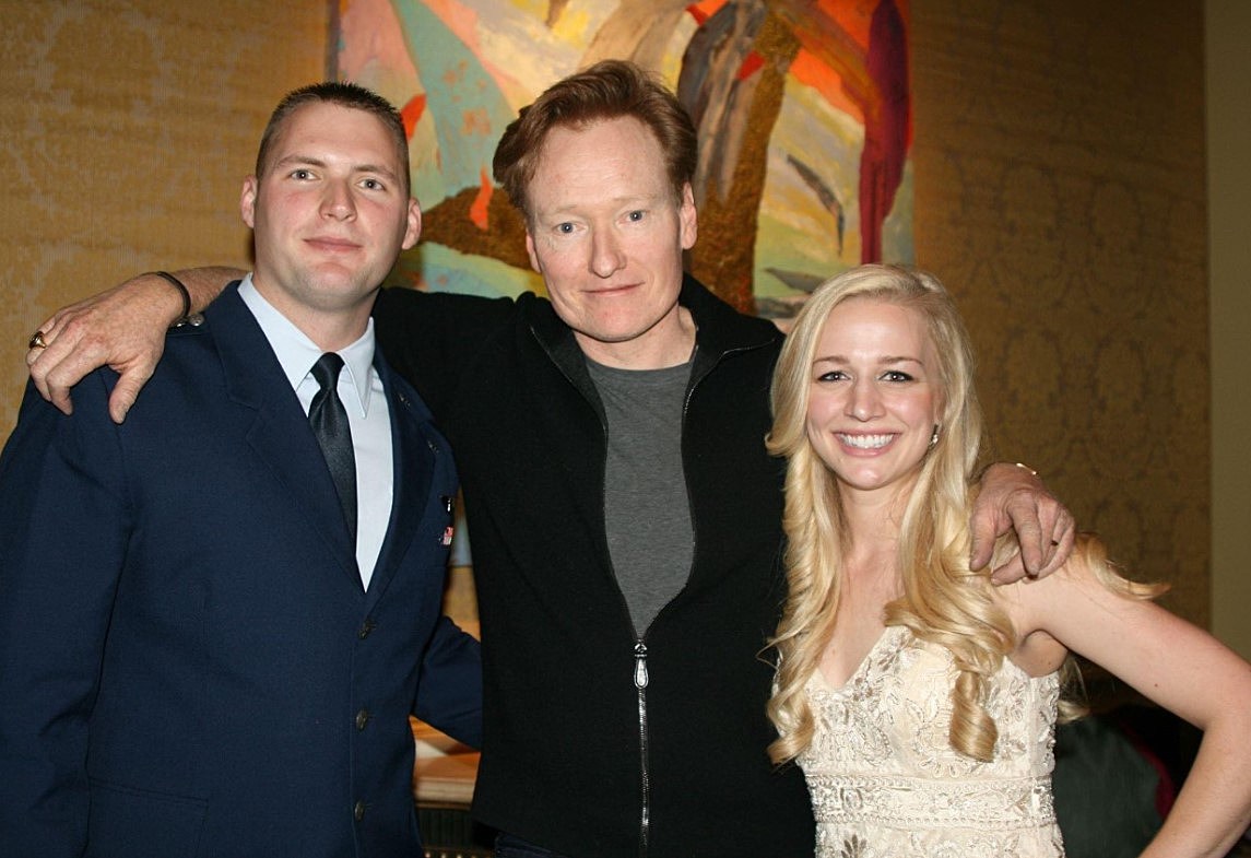 Conan O'Brien and writer Mike Sweeney