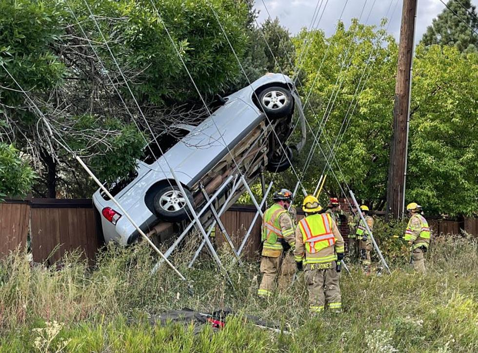 LOOK: SUV Gets Tangled Up In Some Power Lines Down In The Springs