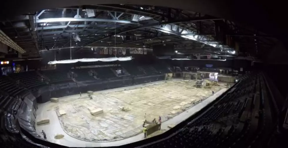 WATCH: BEC Transforms From Monster Trucks To Eagles Hockey