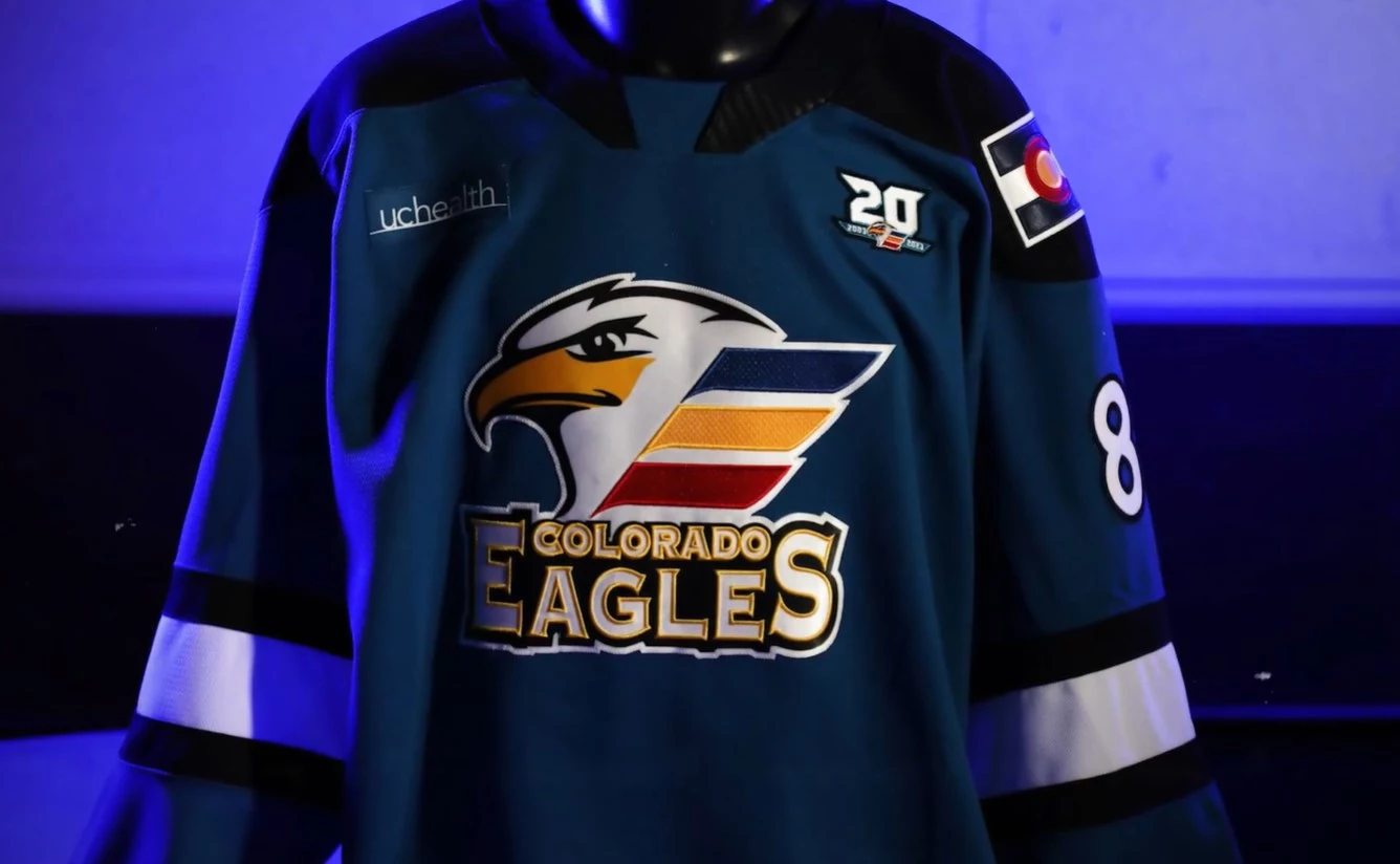 Colorado Eagles Game-worn Blue Angels/Military Appreciation Jersey