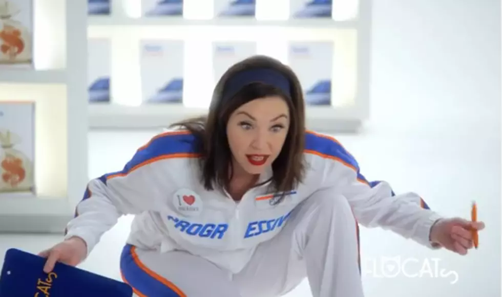 insurance commercial with flo