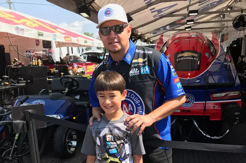 My Son with Funny Car Driver after Record Run