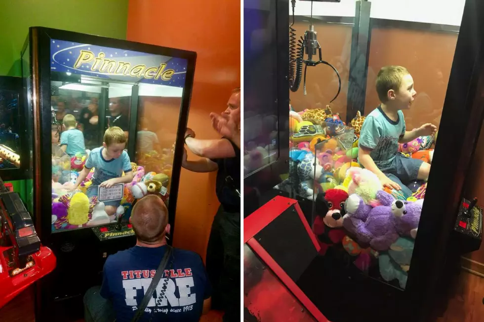 Boy Gets Trapped Inside Arcade Claw Machine