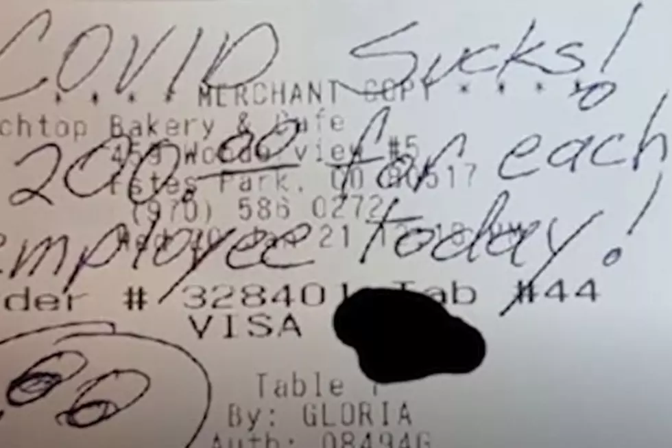 Colorado Man Leaves $1,400 Tip With Message "COVID Sucks"