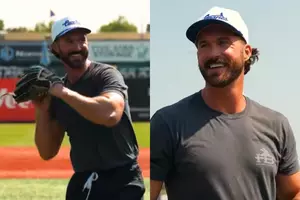 Riley Green Catches Some Field Action with Sioux Falls Canaries 