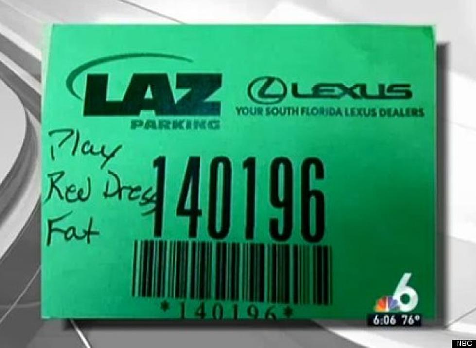 Valet marks actress on her parking ticket as “fat”