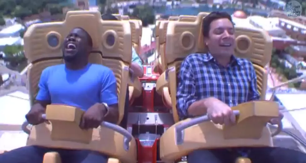 Jimmy Fallon and Kevin Hart Ride A Rollercoaster And It’s Hilarious!