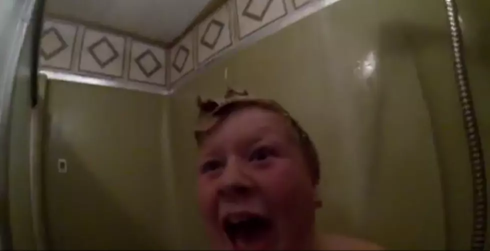 Dad Scares Son In Shower