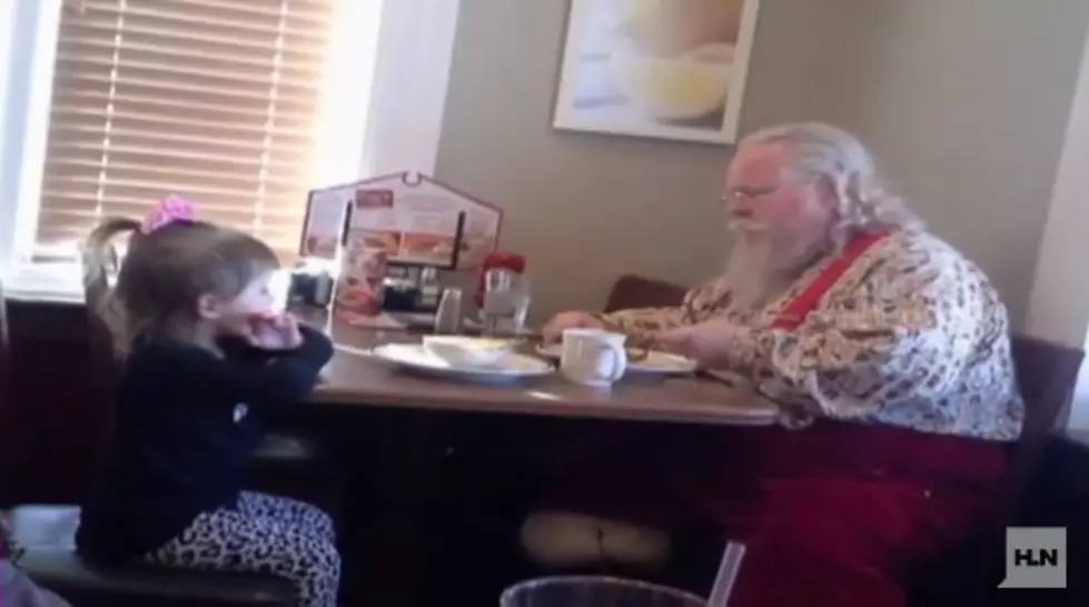 Sweet Little Girl Won&#8217;t let Santa Eat Alone