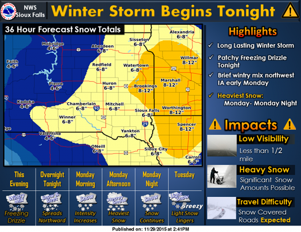 Winter Storm Warning Monday and Tuesday
