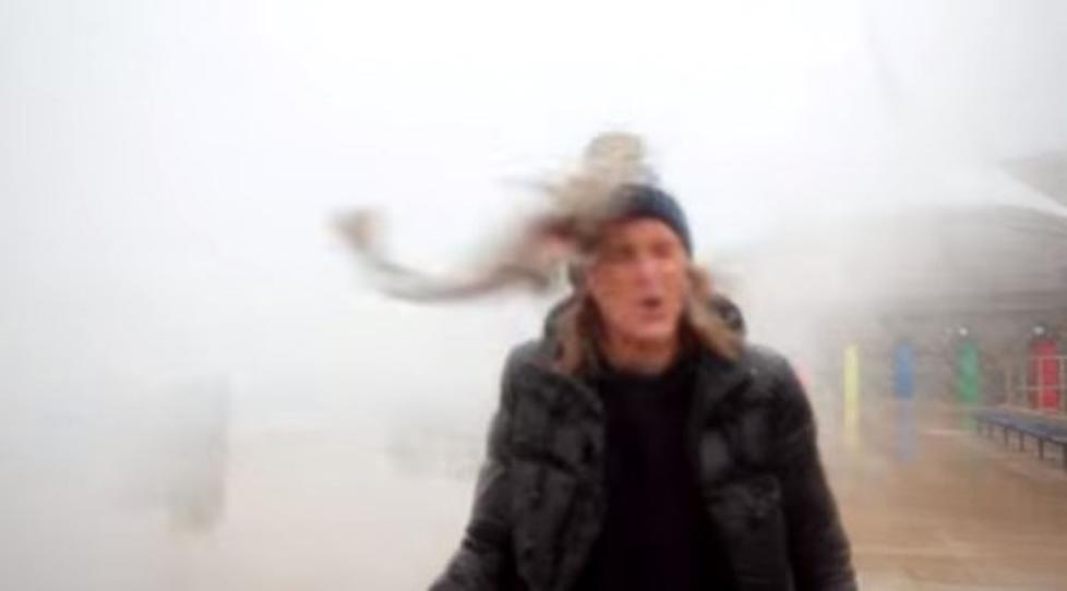 Woman Gets Hit in the Face by a Fish While Reporting on Storm