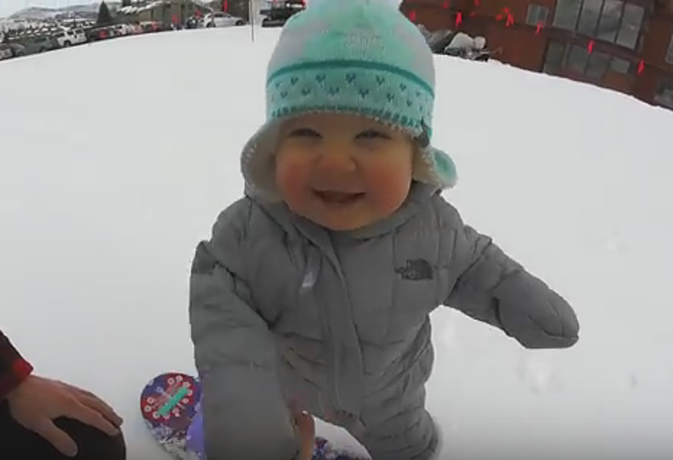 Toddler Takes to the Slopes for the First Time