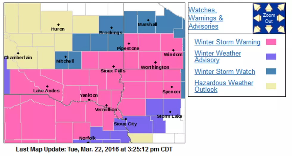 Winter Storm Warning For Wednesday