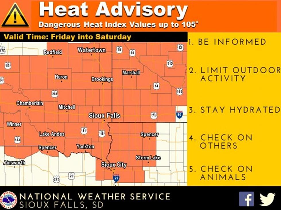 Heat Advisory For Sioux Falls Friday and Saturday