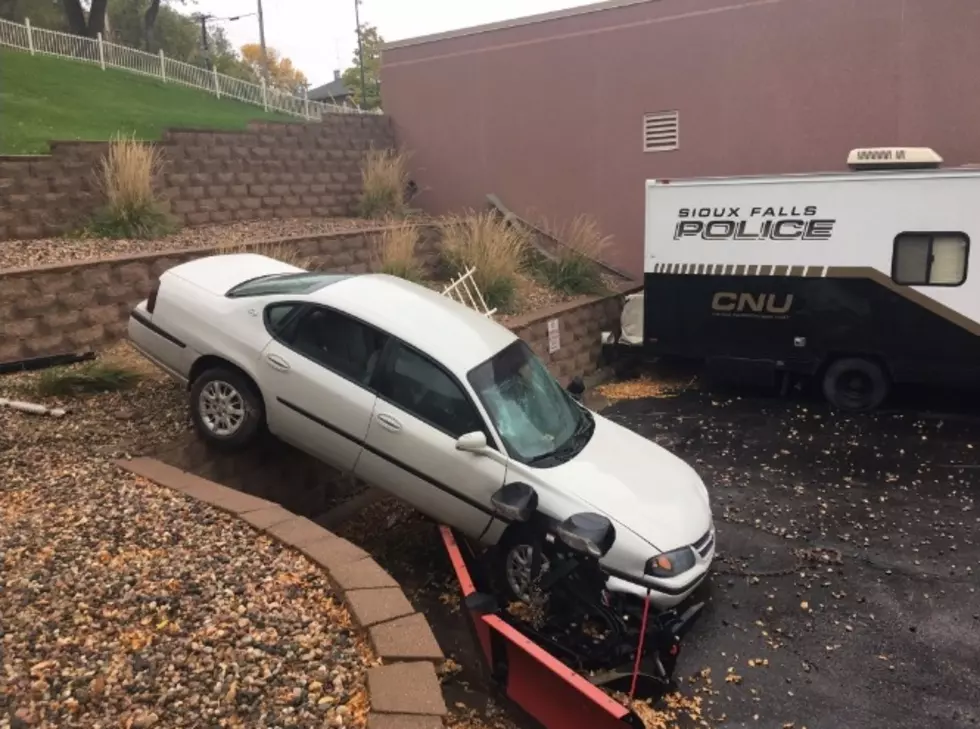 Car Crashes Into Sioux Falls Police Parking Lot