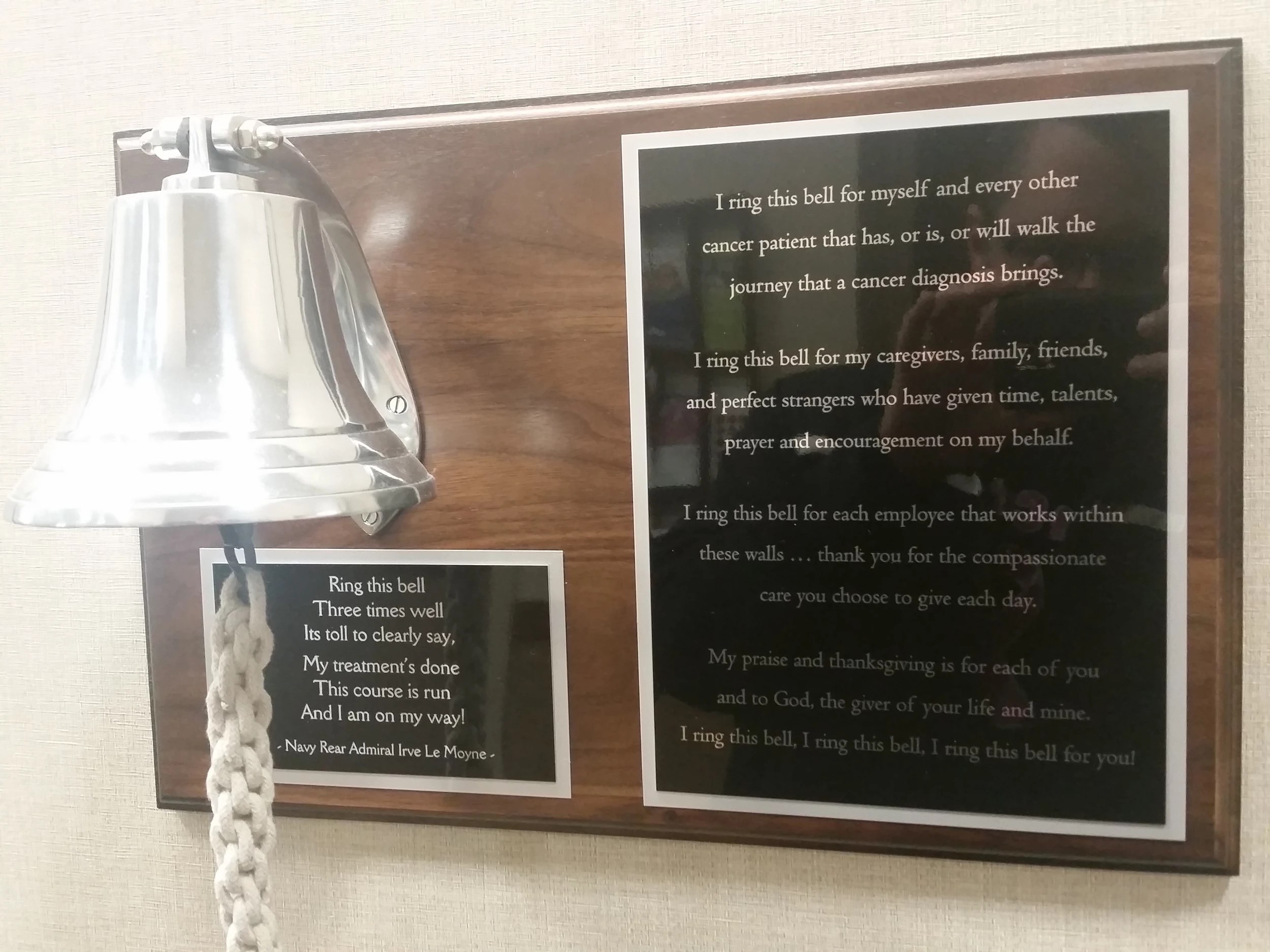 The Story Behind The Story of the Cancer Bell