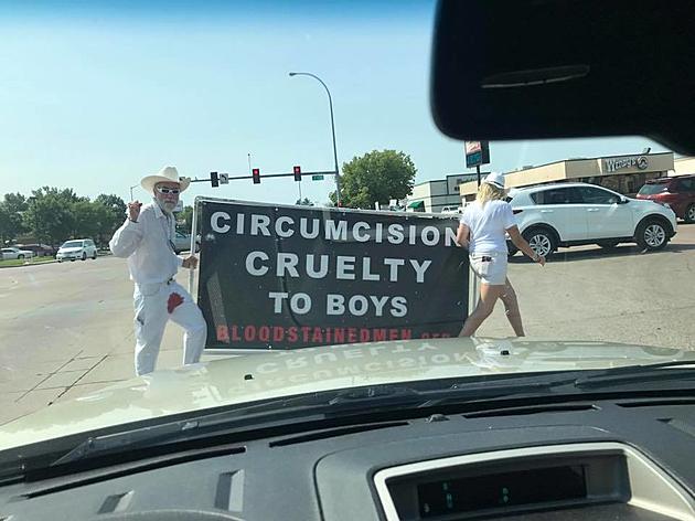 Circumcision Protesters Come to Sioux Falls with Fake Bloody Pants