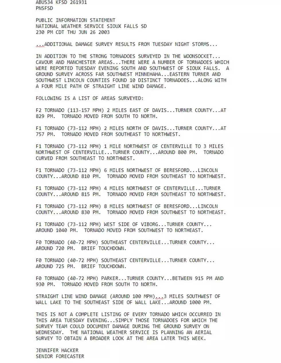 Tornado Tuesday - The Day Dozens Of Twisters Ripped Thought SD