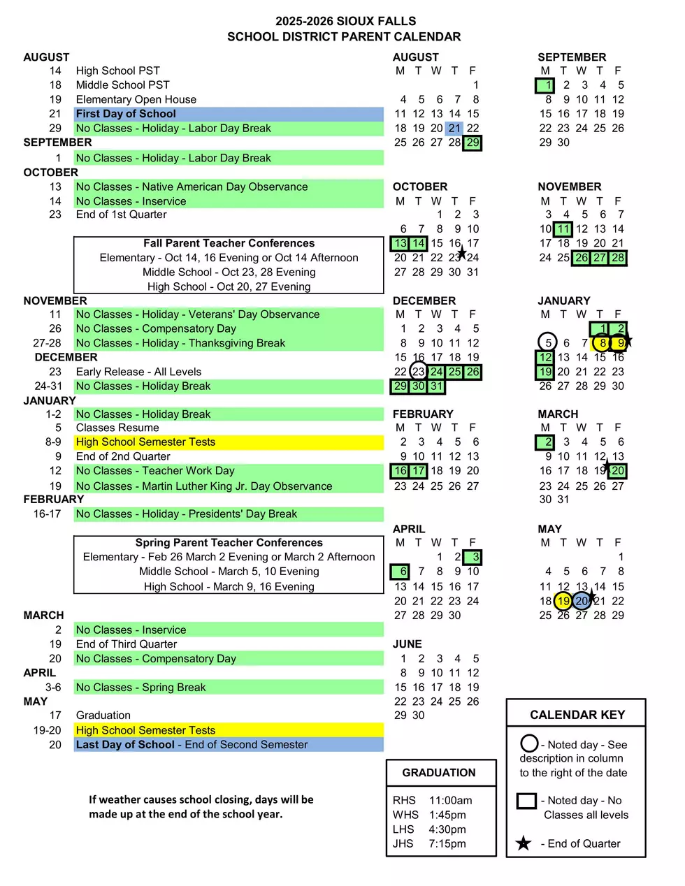 sioux falls school Calendar_2025-26_Parent_Version