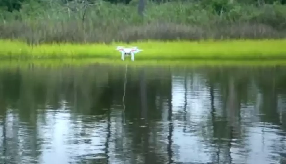 Watch This Guy Catch a Fish &#8211; by Using a Drone!