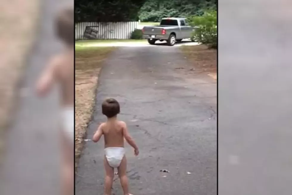 Toddler and Daddy Have Cutest Goodbye Ever