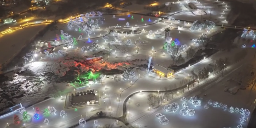 Falls Park Winter Wonderland From the Sky [VIDEO]